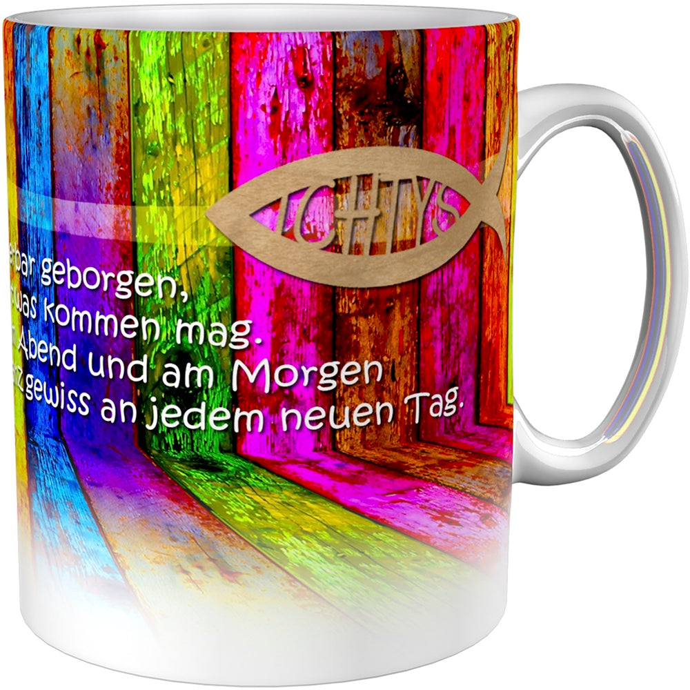 metALUm Kaffeetasse Buntes Holz Christlich # 3300100161