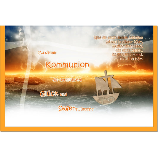 metALUm Karte zur Kommunion MEER - 1211063