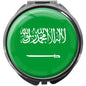 metALUm Pillendose mit Spiegel rund Metall 3 Fächer FLAGGE SAUDI ARABIEN #0111