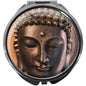 metALUm Pillendose mit Spiegel rund Metall 3 Fächer BUDDAH #1011