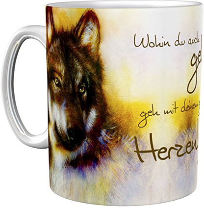 Kaffeetasse/Kaffeebecher/Wölfe/Geschenktasse