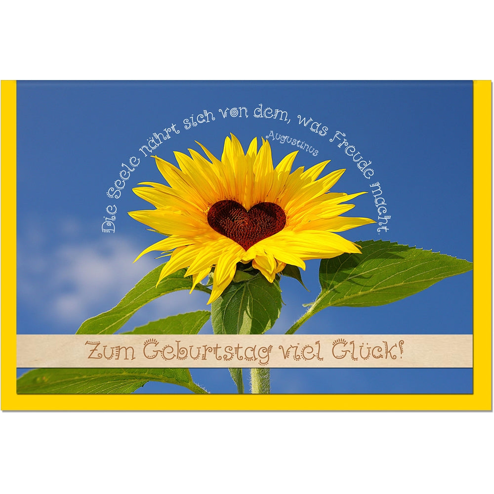 metALUm Geburtstagskarte SONNENBLUME - 1206001S