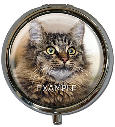 metALUm Personalisierbare Pillendose in runder Form Mit Ihrem eigenen Foto