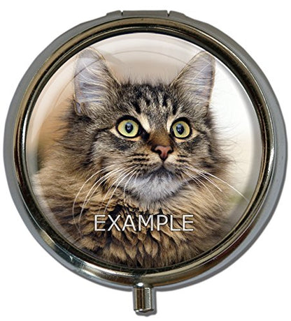 metALUm Personalisierbare Pillendose in runder Form Mit Ihrem eigenen Foto