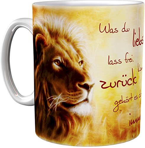 metALUm Kaffeetasse Kaffeebecher Geschenktasse Löwe