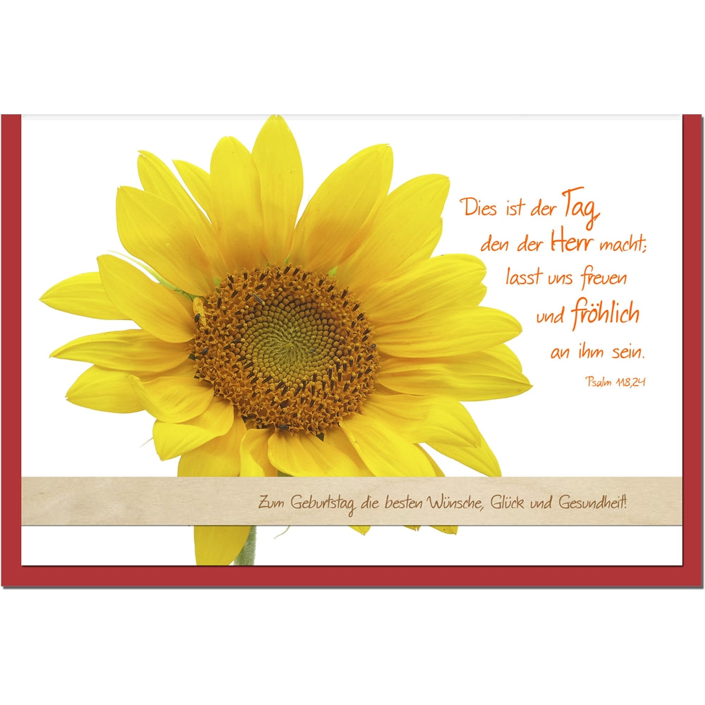 metALUm Geburtstagskarte SONNENBLUME - 1206027S