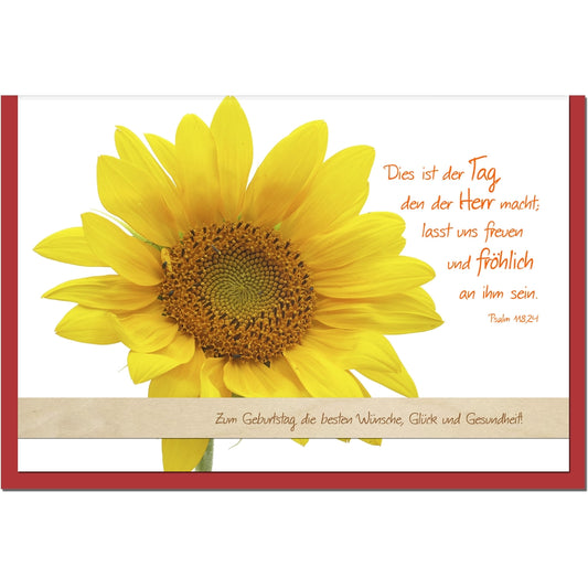 metALUm Geburtstagskarte SONNENBLUME - 1206027S