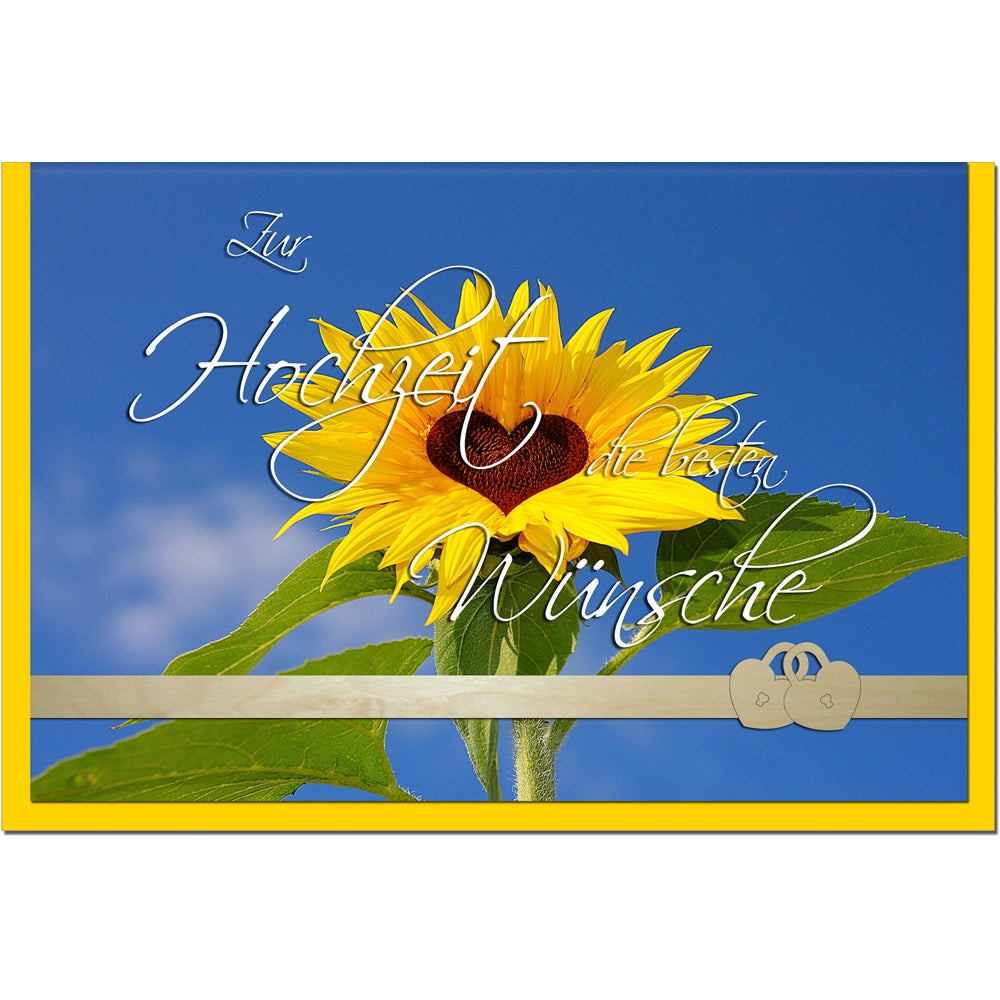 metALUm Karte zur Hochzeit SONNENBLUME - 1207003S
