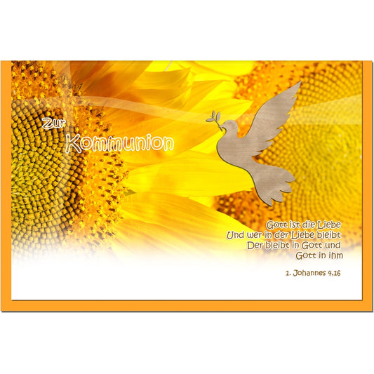 metALUm Karte zur Kommunion SONNENBLUME - 1211057