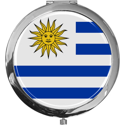 metALUm Taschenspiegel FLAGGE URUGUAY mit 2 - facher Vergrößerung #77185B