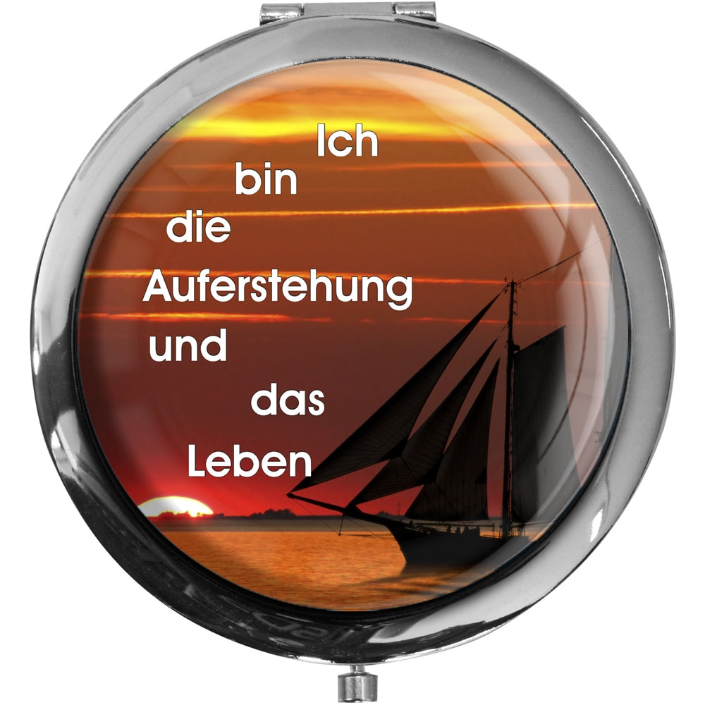 metALUm christlicher Taschenspiegel AUFERSTEHUNG mit 2 - facher Vergrößerung #775010002