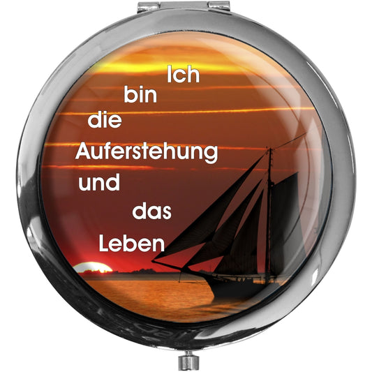 metALUm christlicher Taschenspiegel AUFERSTEHUNG mit 2 - facher Vergrößerung #775010002