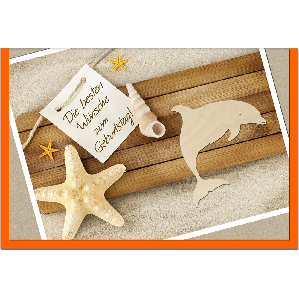 metALUm Geburtstagskarte DELFIN - 1206020S