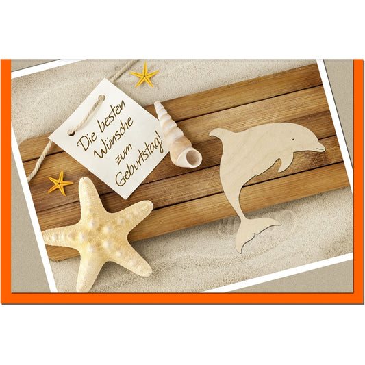 metALUm Geburtstagskarte DELFIN - 1206020S