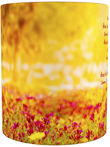 metALUm Kaffeetasse Landschaft Blumen # 330010029