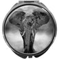 metALUm Pillendose mit Spiegel rund Metall 3 Fächer ELEFANT #1178