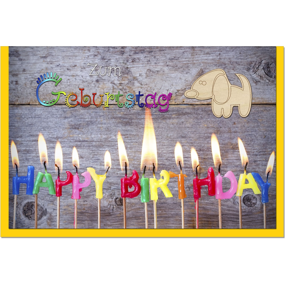 metALUm Geburtstagskarte GEBURTSTAGSKERZEN - 1206025S