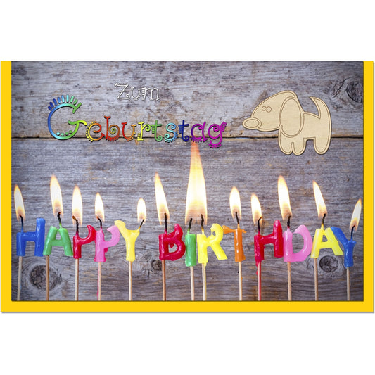 metALUm Geburtstagskarte GEBURTSTAGSKERZEN - 1206025S