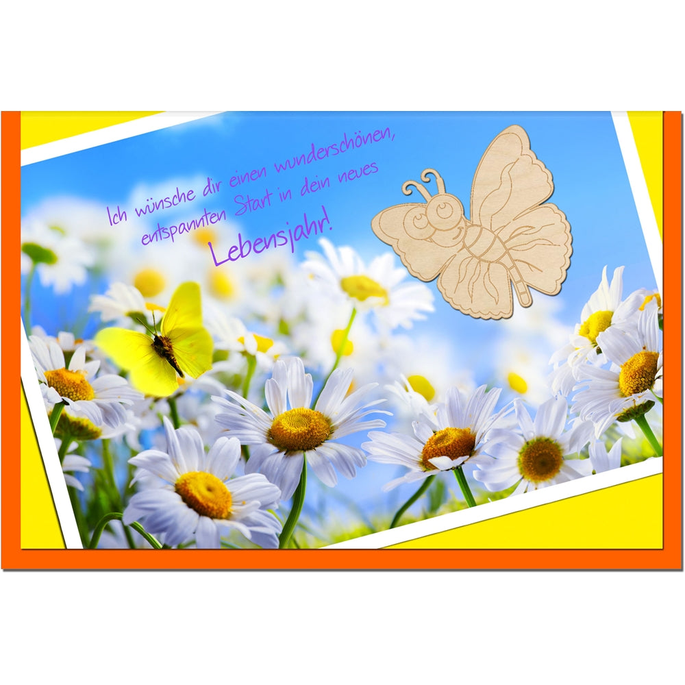 metALUm Geburtstagskarte SCHMETTERLING - 1206003S