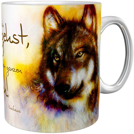 Kaffeetasse/Kaffeebecher/Wölfe/Geschenktasse