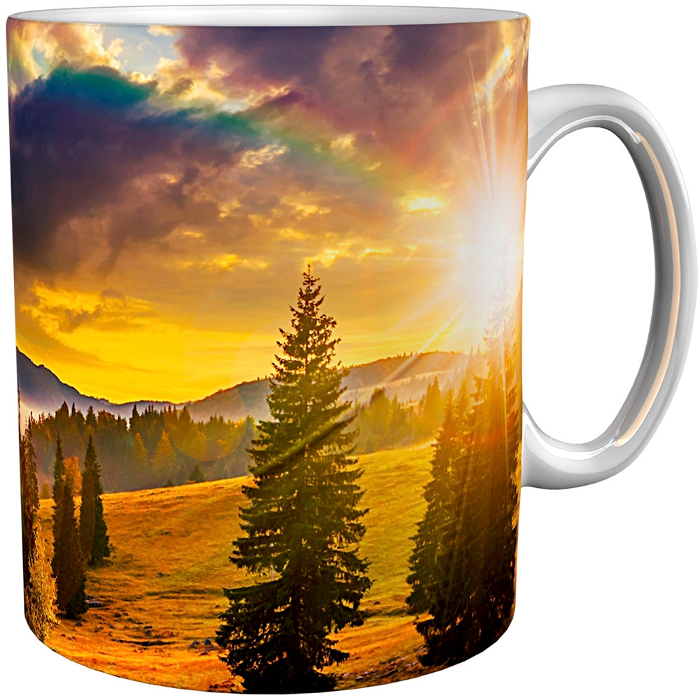 metALUm Kaffeetasse Landschaft Regenbogen # 330010035