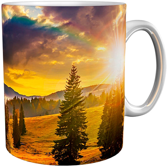 metALUm Kaffeetasse Landschaft Regenbogen # 330010035