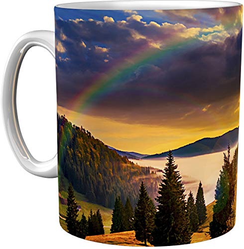 metALUm Kaffeetasse Landschaft Regenbogen # 330010035