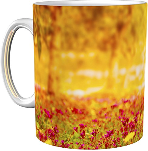 metALUm Kaffeetasse Landschaft Blumen # 330010029