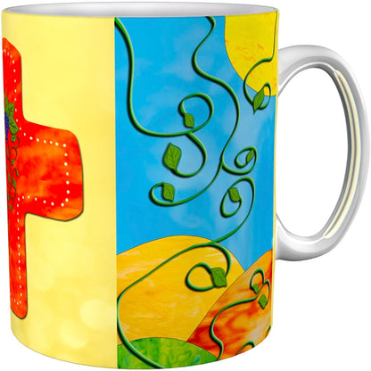 metALUm Kaffeetasse Kreuz Weinstock Christlich # 3300100180