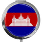 metALUm Taschenspiegel FLAGGE KAMBODSCHA mit 2 - facher Vergrößerung #77202B