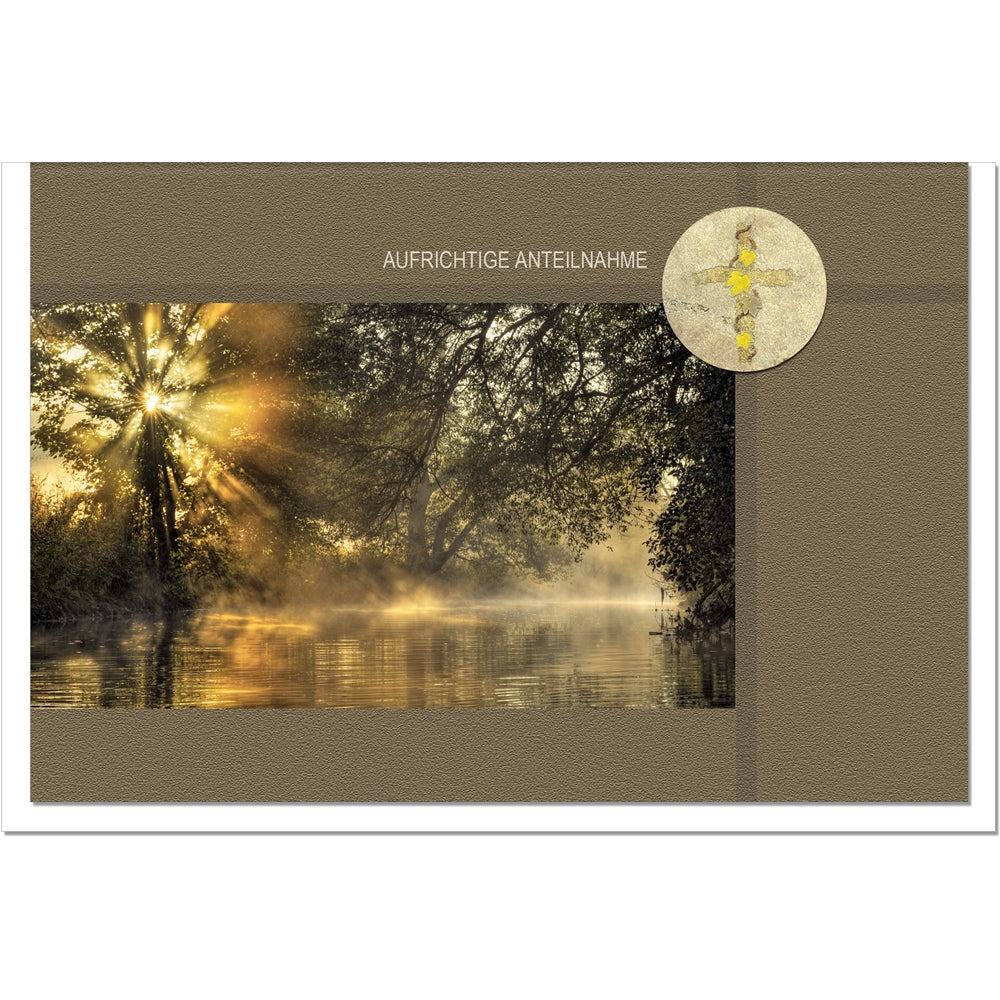 Trauerkarte Beileidskarte Kondolenzkarte Anteilnahme Hoffnung mit Umschlag