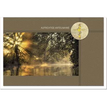 Trauerkarte Beileidskarte Kondolenzkarte Anteilnahme Hoffnung mit Umschlag