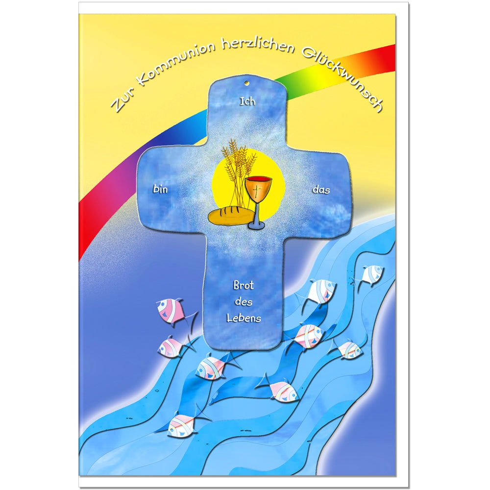 metALUm Karte zur Kommunion WASSERFALL - KOM002S