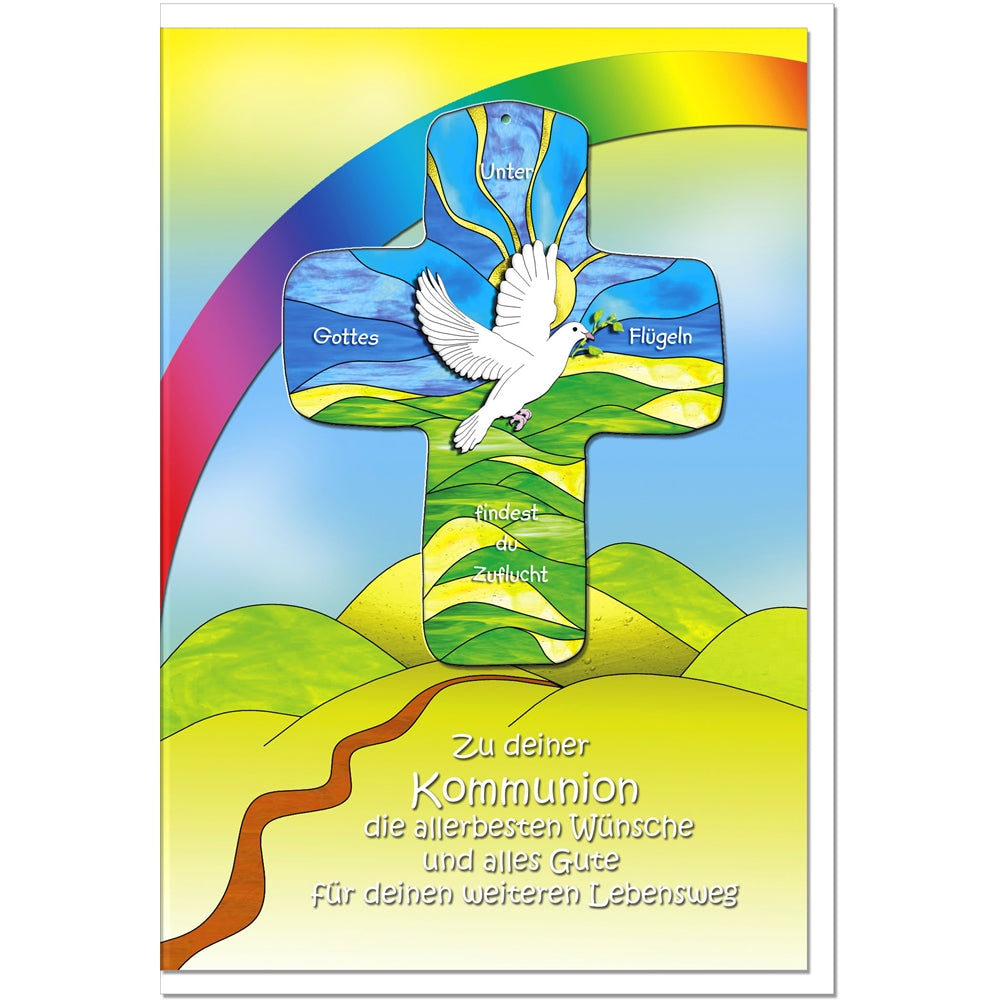 metALUm Karte zur Kommunion TAUBE - KOM006S