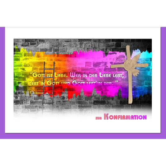 metALUm Karte zur Konfirmation GRAFFITI - 1212052