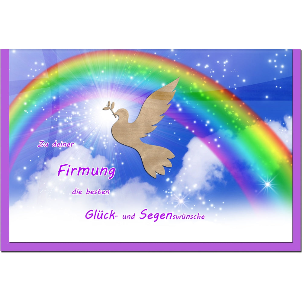 metALUm Karte zur Firmung REGENBOGEN - 1212054F