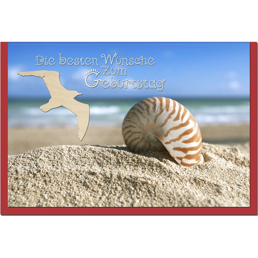 metALUm Geburtstagskarte STRAND - 1206018S