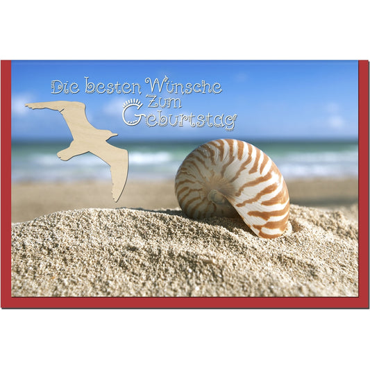 metALUm Geburtstagskarte STRAND - 1206018S