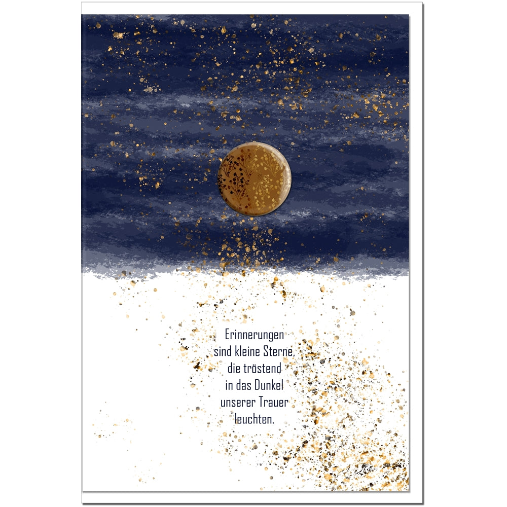 Trauerkarten Beileidskarten Kondolenzkarten Sterne Umschlag Trost Anteilnahme