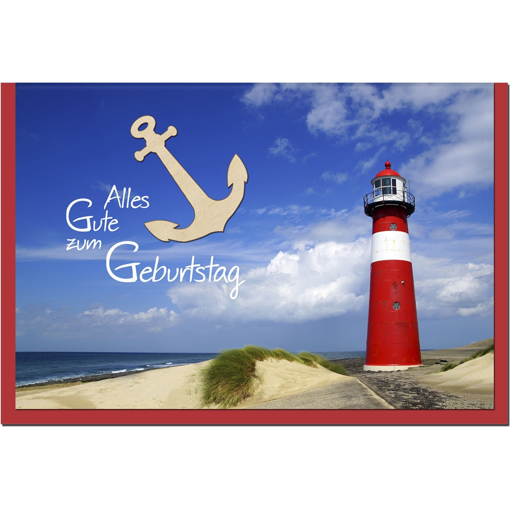 metALUm Geburtstagskarte LEUCHTTURM - 1206019S