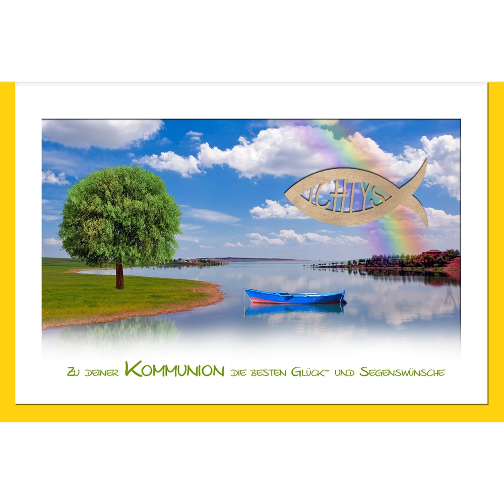Grußkarten XXL/Boot/Kommunion