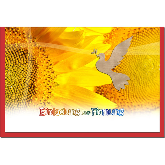 metALUm Einladungskarten im Set FIRMUNG - Sonnenblume