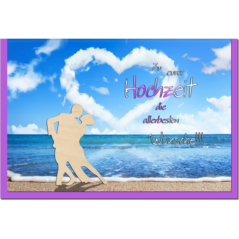 metALUm Hochzeitskarte HOCHZEITSPAAR - 1206010S