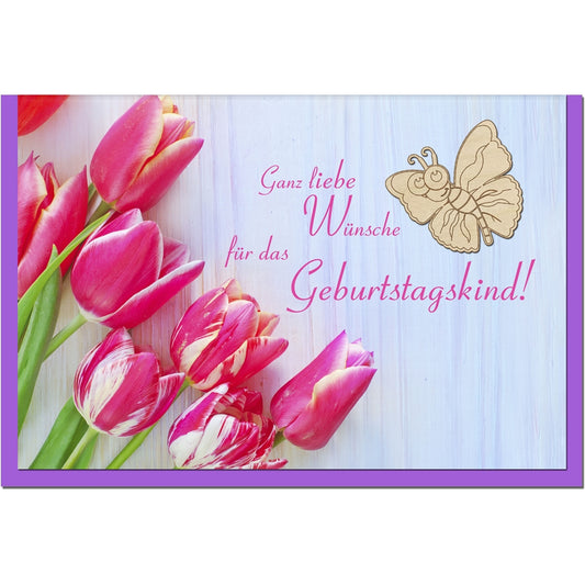 metALUm Geburtstagskarte SCHMETTERLING - 1206014S