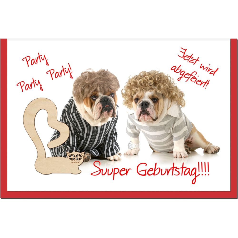 metALUm Geburtstagskarte BULLDOGGEN - 1206009S