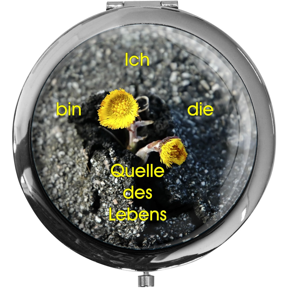 metALUm christlicher Taschenspiegel QUELLE DES LEBENS mit 2 - facher Vergrößerung #775010003