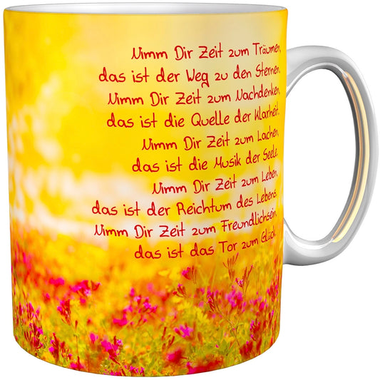 metALUm Kaffeetasse Landschaft Blumen # 330010029