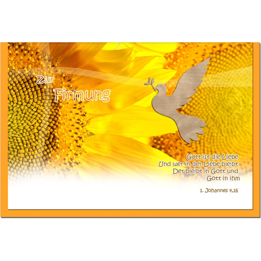 metALUm Karte zur Firmung SONNENBLUME - 1212057F