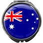 metALUm Pillendose mit Spiegel rund Metall 3 Fächer FLAGGE AUSTRALIEN #0008