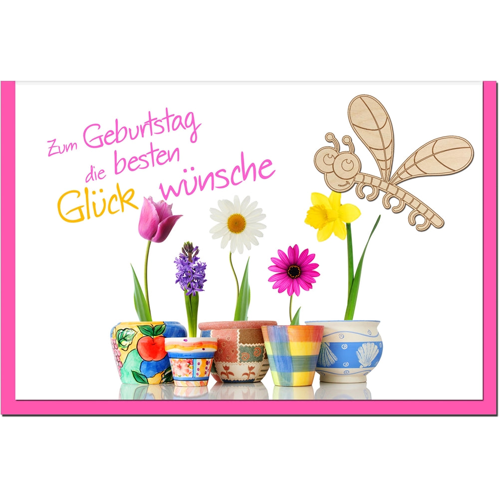 metALUm Geburtstagskarte LIBELLE - 1206007S